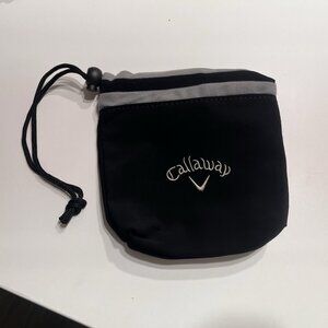 Callaway Golf Valuables Pouch Black Gray 6.5in x 6.5 in Pre-Owned
